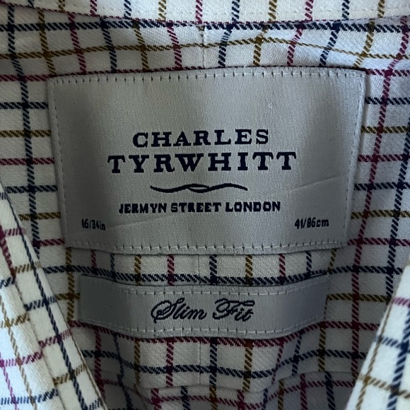 Charles Tyrwhitt Plaid Button Down Dress Shirt - Picture 2 of 6